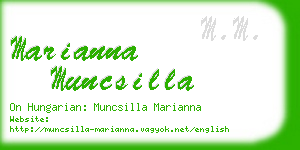 marianna muncsilla business card